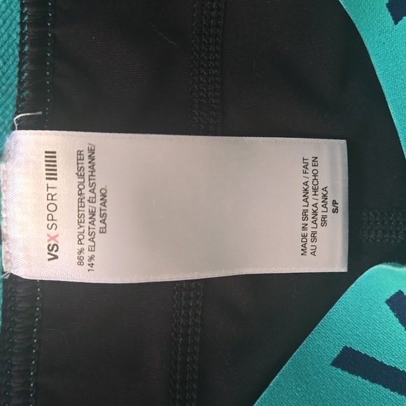 VSX Turquoise and Black Workout Shorts - Picture 3 of 4